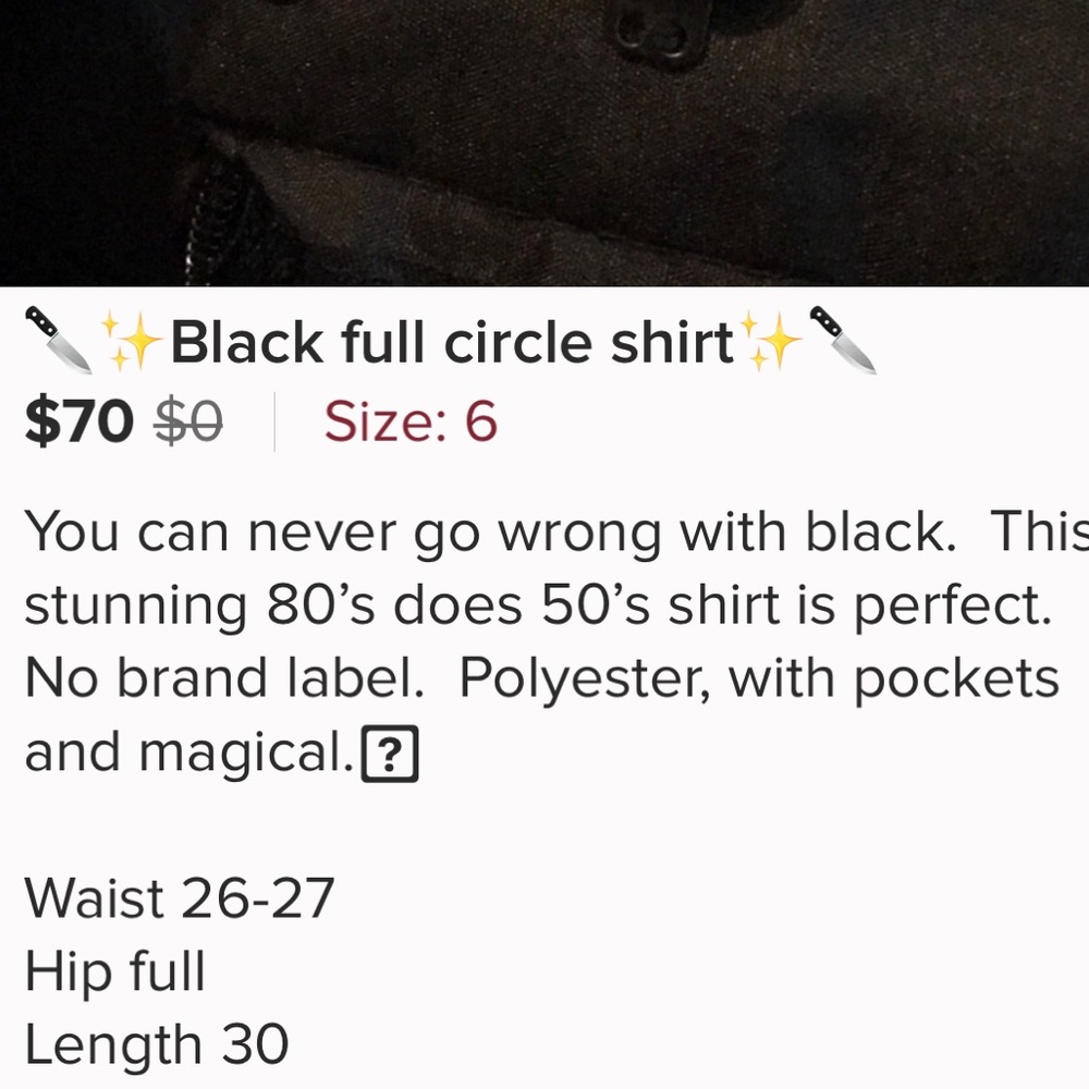 Blacks full  silky circle skirt